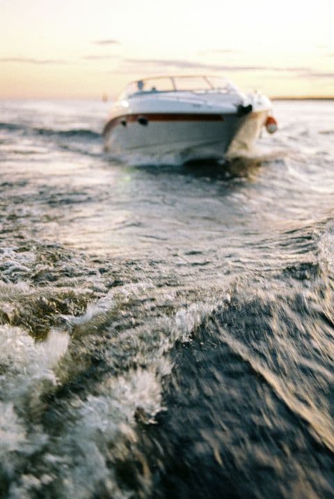 Sailboat on the open sea