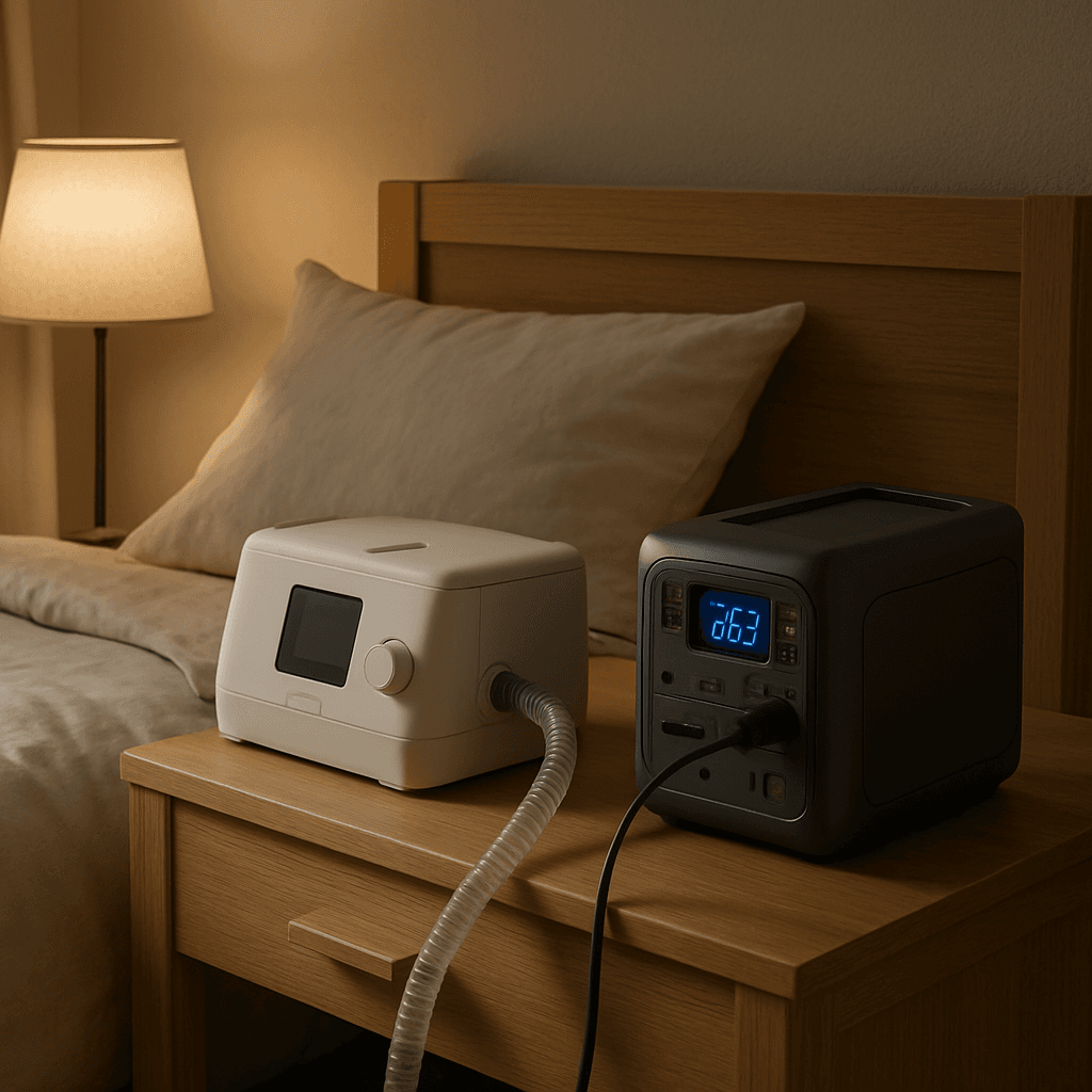 Home medical equipment powered by a portable power station